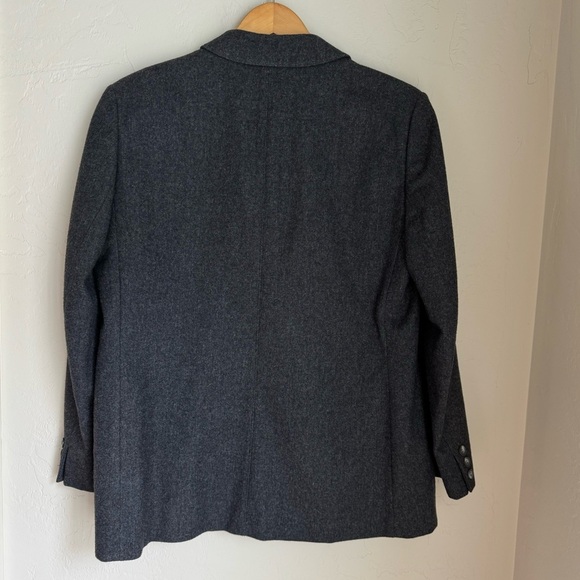 Pendleton Womens Vintage Wool Dark Grey Double-Brest Blazer Size 14 - Picture 12 of 14